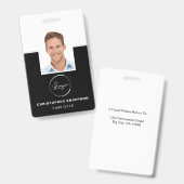 Foto für Firmenarbeit mit benutzerdefinierten Name Ausweis (Vorder- & Rückseite)