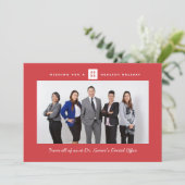 Foto für Firmenbüros Feiertagskarte (Stehend Vorderseite)