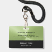 Foto für Firmenlogos, grün Ausweis (Rückseite mit Schlüsselband)