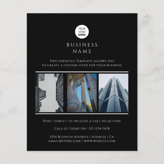 Foto für Firmenlogos Minimalistische Werbeaktion Flyer (Vorne)