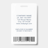 Foto für Firmenlogos Strichcode für benutzerdefini Ausweis (Back)