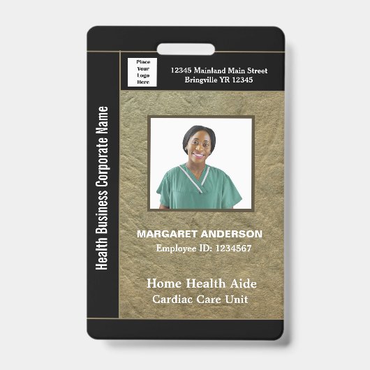 Foto für Firmenmitarbeiter Logo Ausweis (Vorderseite)