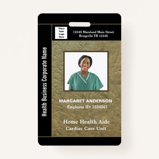 Foto für Firmenmitarbeiter Logo Ausweis (Vorderseite)