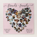 Foto für Freundschaften und Familienangebote Puzzle<br><div class="desc">Dieses niedliche und lustige Puzzle ist perfekt für jede sentimentale Frau. Es verfügt über 38 Fotos in Herzform und verfügt über die Zitate "Freunde und Familie. Freunde sind die Familie, die Sie wählen. Familie ist das, was immer für Sie da ist." Es ist modern, süß, elegant, mädchenhaft und spielerisch; das...</div>