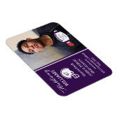 Foto für Fußballspieler Lila | Weißer Abschluss Magnet (Rechte Seite)