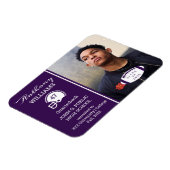 Foto für Fußballspieler Lila | Weißer Abschluss Magnet (Linke Seite)