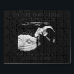 Foto für geheime Meldung Puzzle<br><div class="desc">Ein größtenteils solides schwarzes Schwangere-Keepake-Puzzle wird eine geheime Botschaft für die zukünftigen Großeltern und Familien verraten, weil es schwieriger zu lesen sein soll, bis es meistens zusammengebaut ist. Sie können Ihr eigenes Sonogramm-Foto hochladen oder das angezeigte behalten. Klicken Sie auf 'Weitere Anpassung', um die Farben anzupassen, wenn Sie eine Geschlechterkennung...</div>