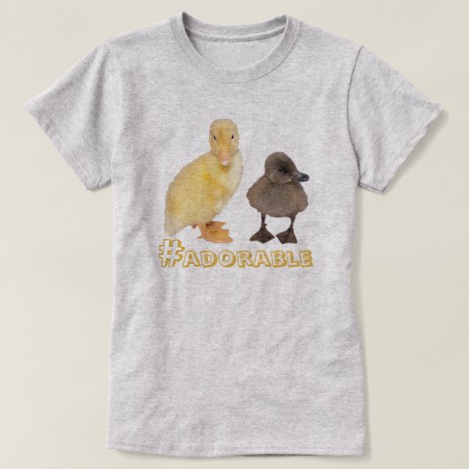 Foto für gelbe und graue Ducklings T-Shirt (Design vorne)