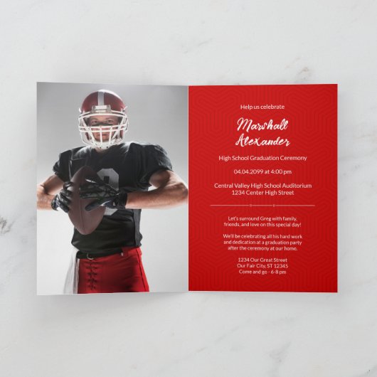 Foto für geometrische Abschluss Einladung (Innenseite)