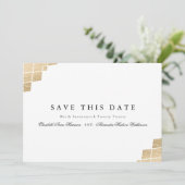 Foto für geometrische Gatsby-Kalligrafie Save The Date (Stehend Vorderseite)