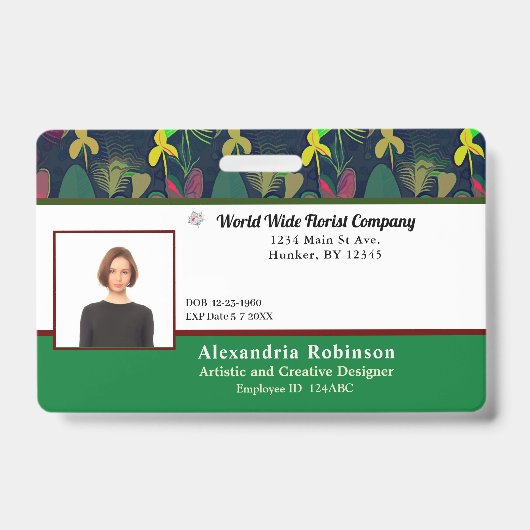 Foto für Geschäftsmitarbeiter personalisieren Ausweis (Vorderseite)