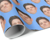 Foto für Gesicht oder Haustiere Baby Blue Geschenk Geschenkpapier (Rolleneckpunkt)