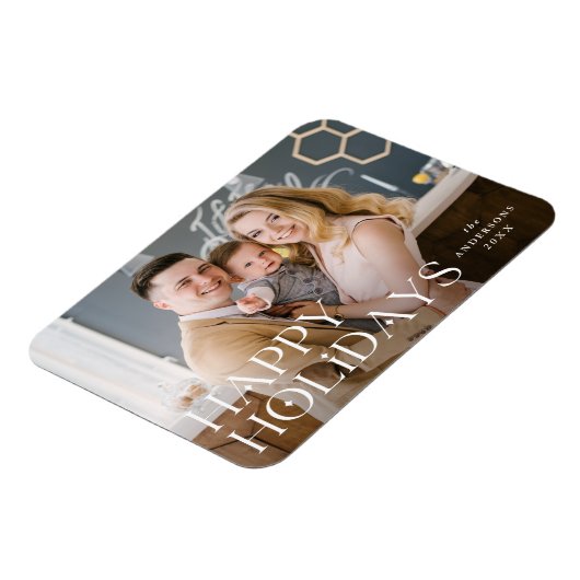 Foto für glückliche Feiertage Magnet (Linke Seite)