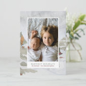 Foto für glücklichste Ferien Feiertagskarte (Stehend Vorderseite)