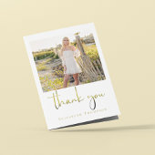 Foto für Gold Script-Abschluss Dankeskarte