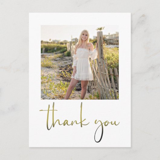 Foto für Gold Script-Abschluss Postkarte (Vorderseite)