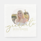 Foto für Gold Script Graduation Party Serviette (Vorderseite)