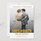 Foto für Goldfolie Save the Date Einladung (Vorderseite)