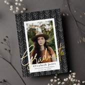 Foto für Graduate Script Abschluss Einladung