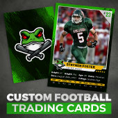 Foto für Green & Black Football Trading Card Playe Telefonnummerkarte
