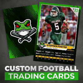 Foto für Green & Black Football Trading Card Playe Telefonnummerkarte