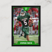 Foto für Green Football Trading Card Football Play Telefonnummerkarte (Vorderseite)