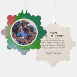 Foto für grün und rot gestrichene Rahmen Ornament Karte