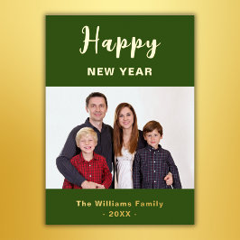 Foto für Grüne und Goldene Frohlinge Folien Feiertagskarte