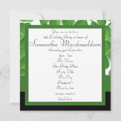 Foto für grünes Kleeblatt 16 . Geburtstag Einladung (Rückseite)