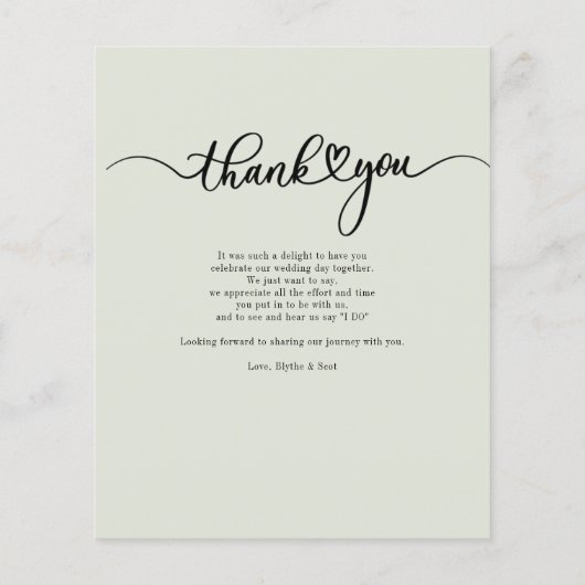 Foto für handgeschriebene Hochzeiten (Rückseite)