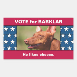 Foto für Haustiere auf der Funny USA Flag Wahlkamp Rechteckiger Aufkleber