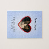 Foto für Haustiere, benutzerdefiniert, blau Puzzle (Horizontal)