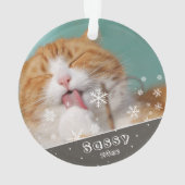 Foto für Haustiere Keepake & Christmas Ornament (Rückseite)