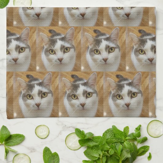 Foto für Haustiere oder Familienmitglieder Persona Geschirrtuch (Gefaltet)