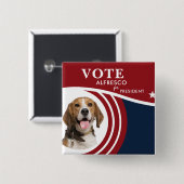 Foto für Haustiere Präsidentschaftswahl 2024 Kandi Button (Vorne & Hinten)