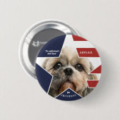 Foto für Haustiere Präsidentschaftswahl 2024 Kandi Button (Vorne & Hinten)