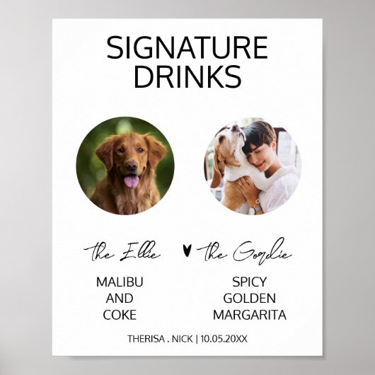 Foto für Haustiere Unterschrift Drink Modernes Hoc Poster (Vorne)