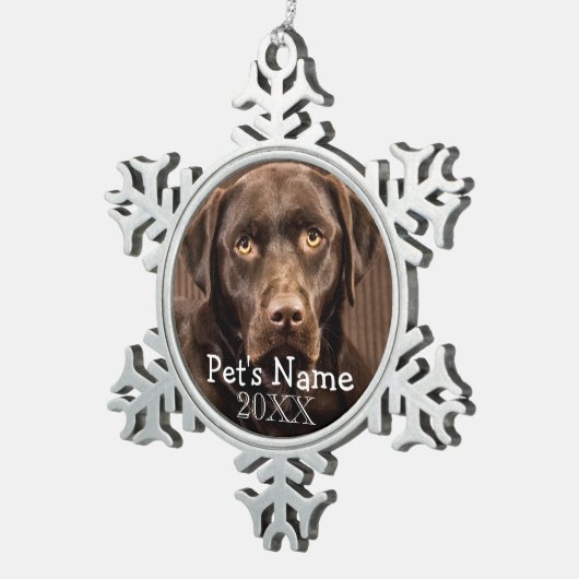 Foto für HaustiereSakeFeierliche VeranstaltungenOr Schneeflocken Zinn-Ornament (Rechts)