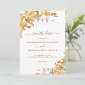 Foto für Herbst-Grün-Hochzeit Save the Date (Stehend Vorderseite)