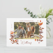 Foto für Herbstausgänge Feiertagskarte (Stehend Vorderseite)