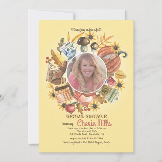 Foto für Herbstelemente Einladung (Vorderseite)