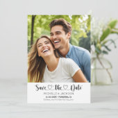 Foto für Herz-Schrift Save the Date Einladung (Stehend Vorderseite)