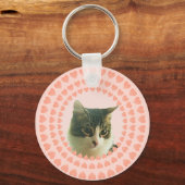 Foto für Herz und benutzerdefiniertes Tabby Cat Schlüsselanhänger (Vorderseite)