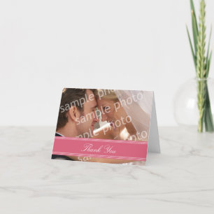Foto für Hochzeit Dankeschön Karte (Rose pink)