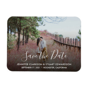 Foto für Hochzeitankündigung Speichern Sie das Dat Magnet