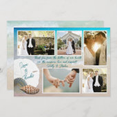 Foto für Hochzeiten am Strand Vielen Dank, dass Si Dankeskarte (Vorne/Hinten)