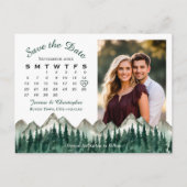 Foto für Hochzeiten in Berggebieten und Kiefern Re Ankündigungspostkarte (Vorderseite)