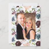 Foto für Hochzeiten in Burgund, Navy und Blush Save The Date (Rückseite)