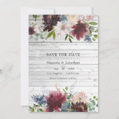 Foto für Hochzeiten in Burgund, Navy und Blush Save The Date (Vorderseite)