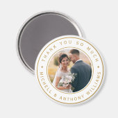 Foto für Hochzeiten in Gold und Weiß Magnet (Vorderseite/Rückseite)